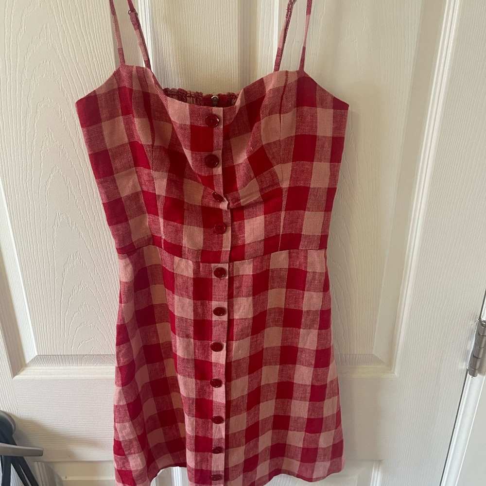 Reformation Huckleberry Linen Dress Size 0